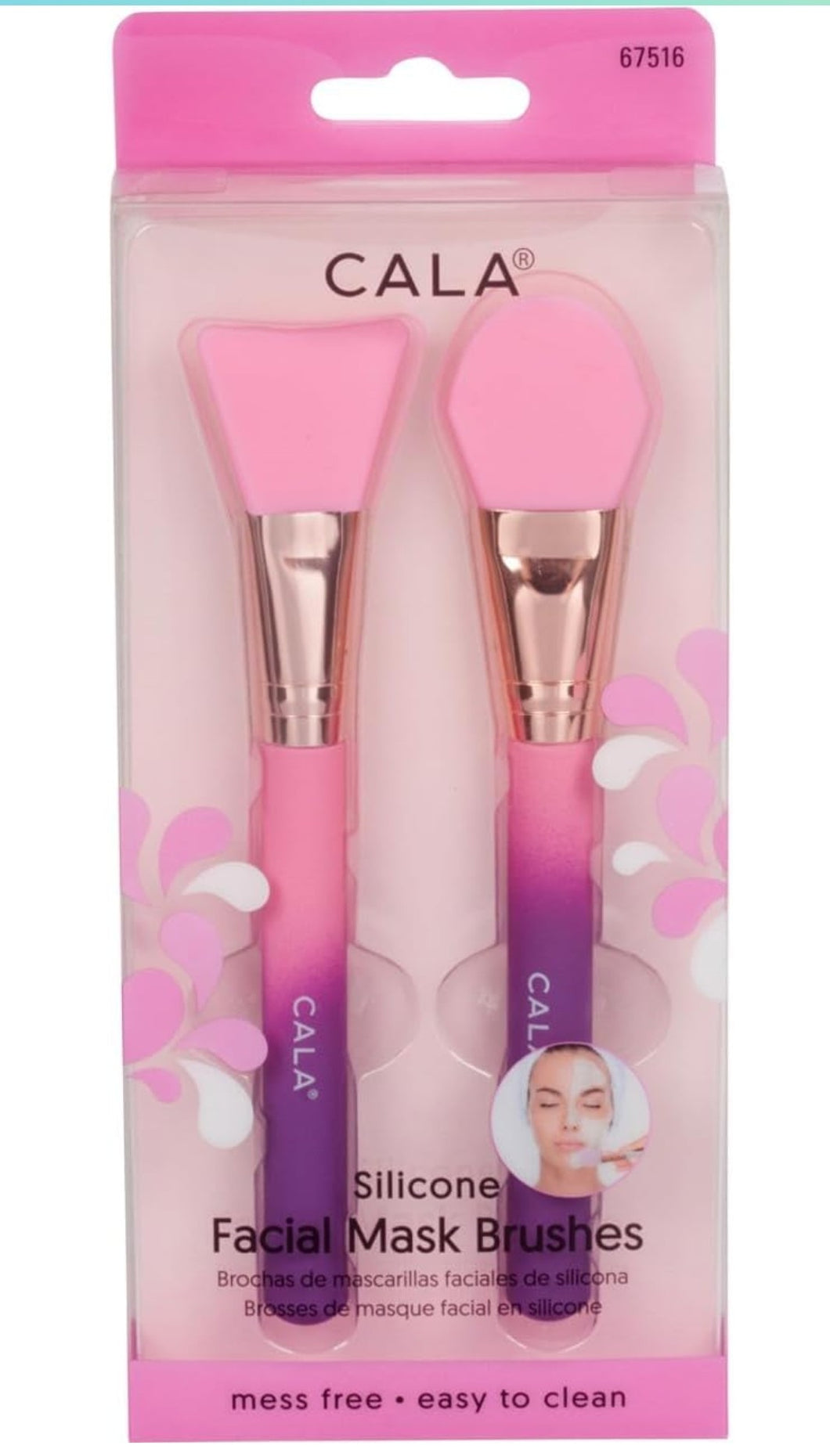 Silicone facial mask brushes